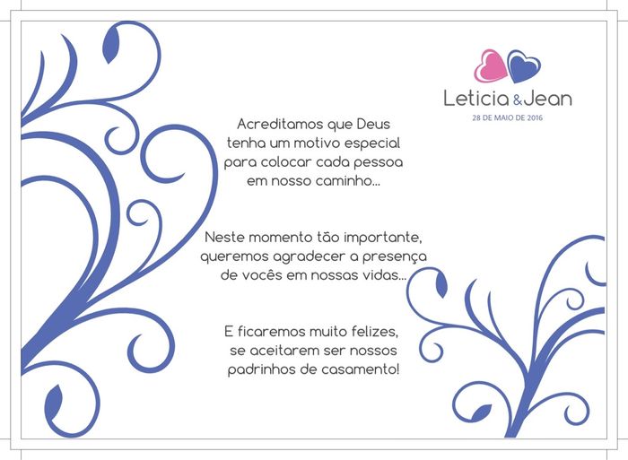 Convite dos padrinhos - 3