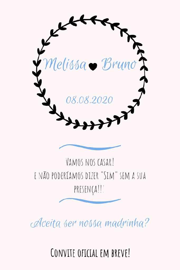 Convite informal para os padrinhos - 1