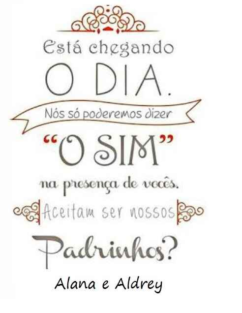Convite dos padrinhos - 2