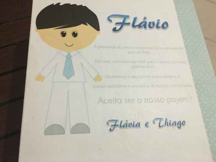 Convite do pajen e daminhas #vemver - 1