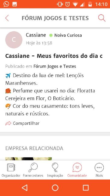ÚLTIMO PASSO: Compartilhe seus favoritos de casamento! 2