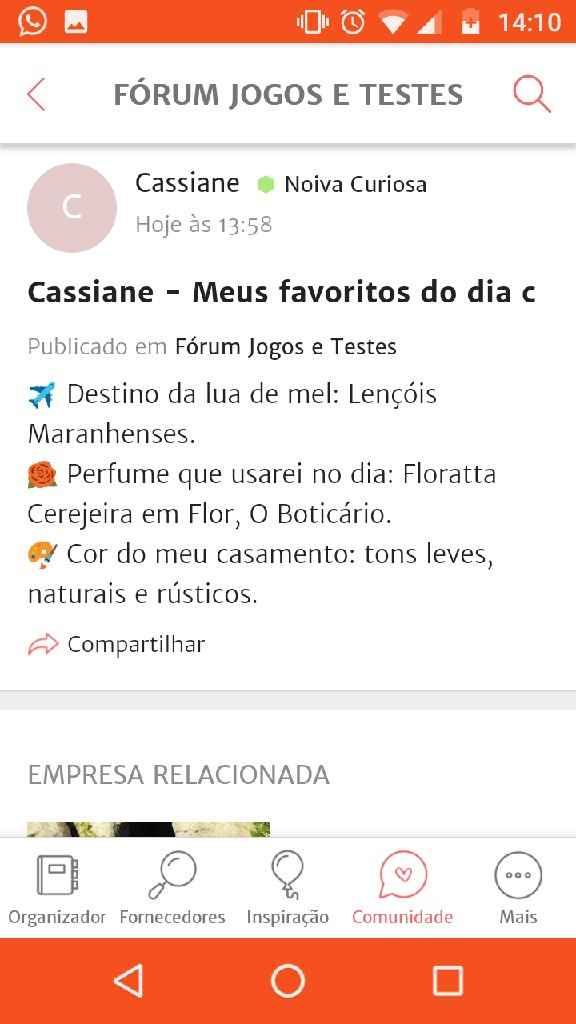 ÚLTIMO PASSO: Compartilhe seus favoritos de casamento! - 1
