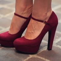 sapatos de noiva cor vinho
