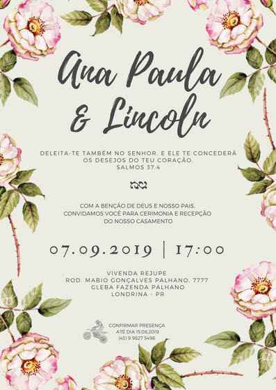 Convite de casamento - Canva - 1