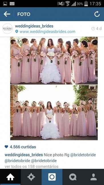 Madrinhas com a mesma cor de vestido - 1