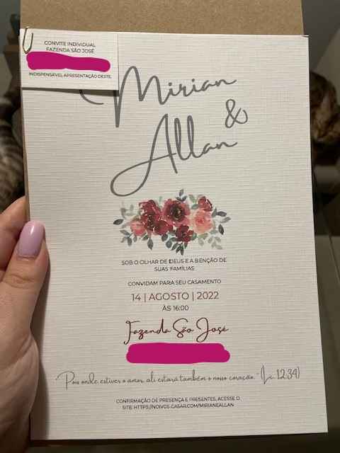 Convite de Casamento - chegou! - 3