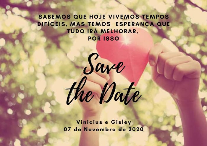 Save the date! 1