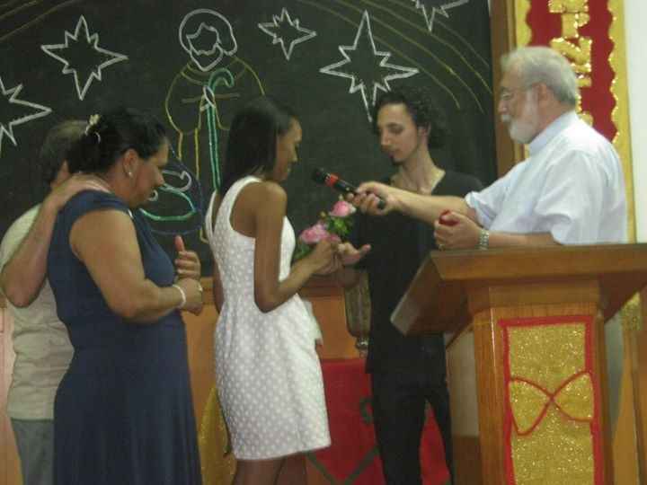 Benção na Igreja, nosso noivado
