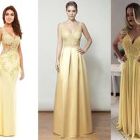 Tom pastel em Amarelo  madrinhas - 1