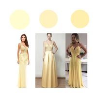 Tom pastel em Amarelo  madrinhas - 1