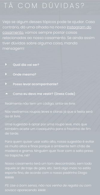 Dress code no site do casamento 2