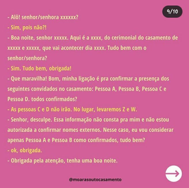 Dica para conformação dos convidados - 9
