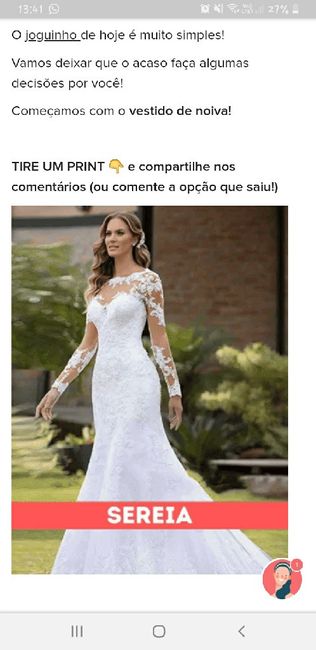 TIRE UM PRINT para decidir o vestido 10