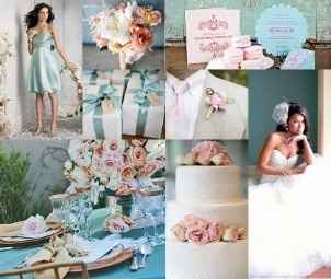 Azul Tiffany Rosa e Branco