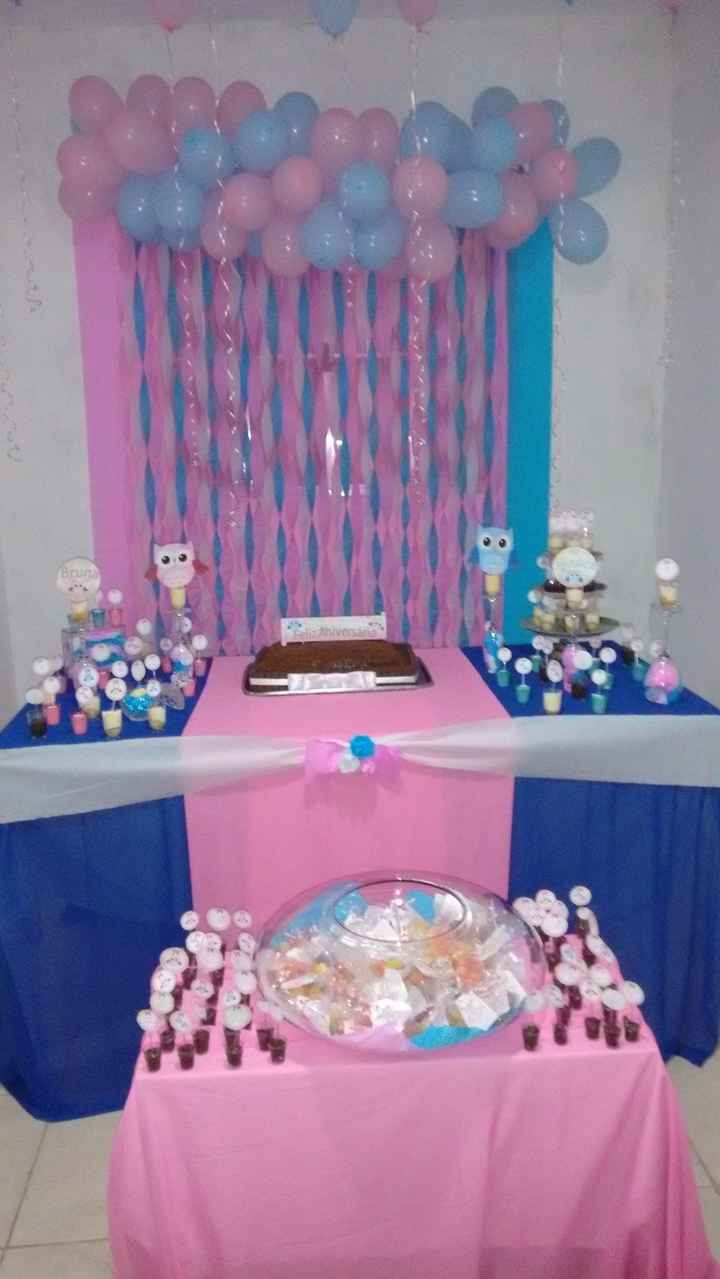 Decoração Rosa Azul e Branco