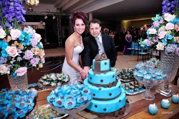casamento azul tiffany e marrom