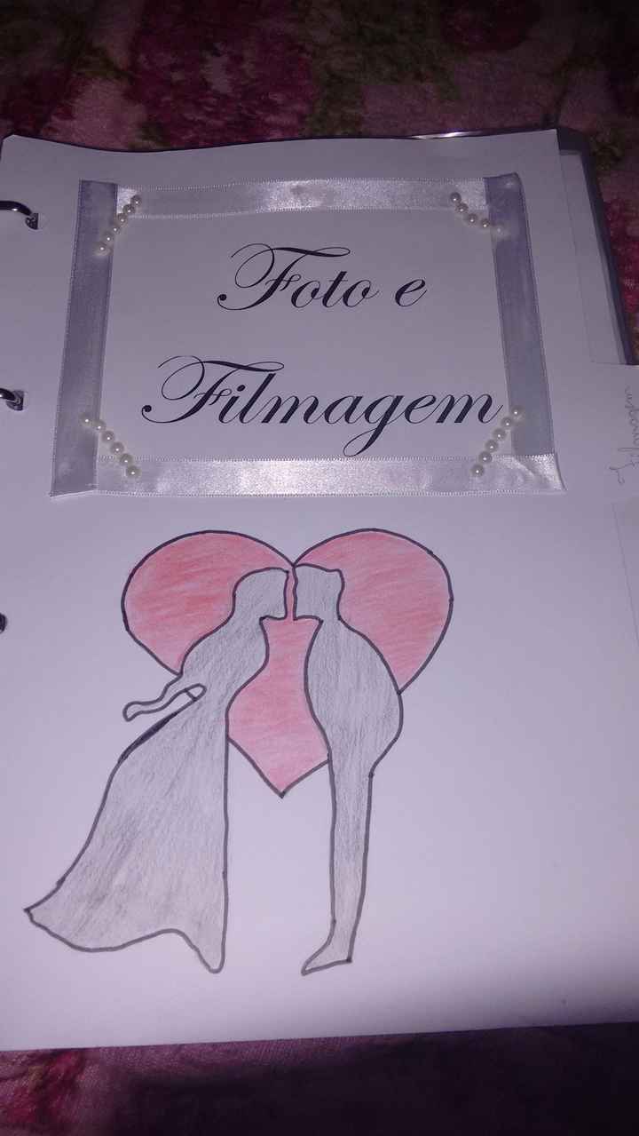 Capa do meu Foto e Filmagem, contendo meus contratos e comprovantes de depositos