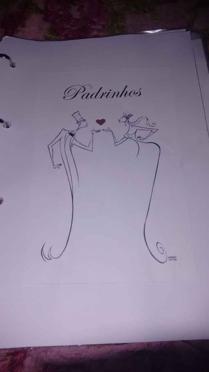 Capa dos padrinhos, contendo as relações de cada padrinho
