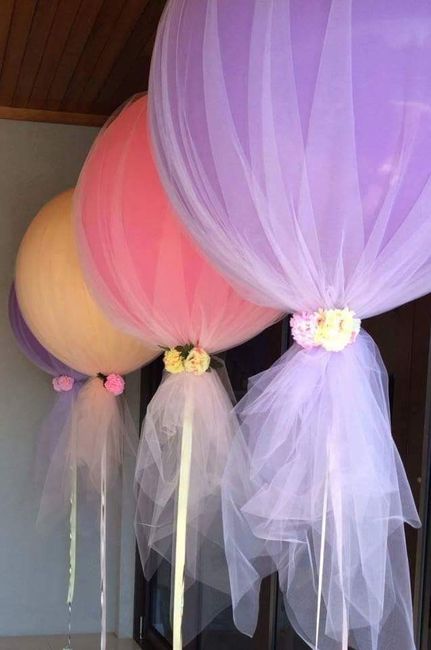 Balão com Tule