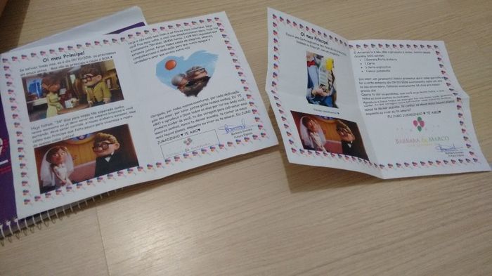 Cartas, baseadas no Filme UP