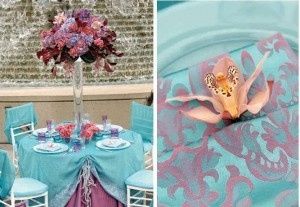 Azul Tiffany Rosa e Branco