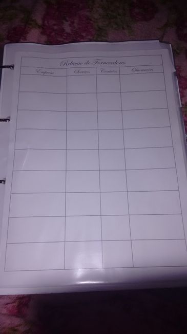 Lista de fornecedores (tbm falta completar)