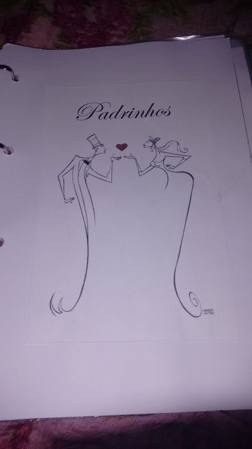 Capa dos padrinhos, contendo as relações de cada padrinho