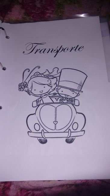 Capa de transporte, contratos das vans para levar o pessoal e transporte da noiva