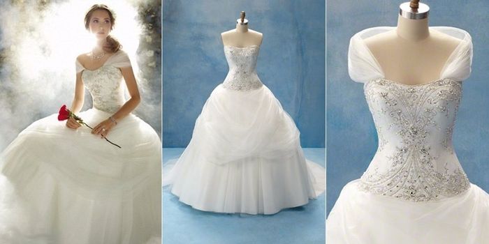 2- Vestido inspirado na princesa Bela, do conto de fadas A Bela e a Fera, esse é para aquelas noivas