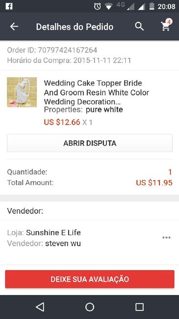 Meu topo de bolo da china chegou! - 1