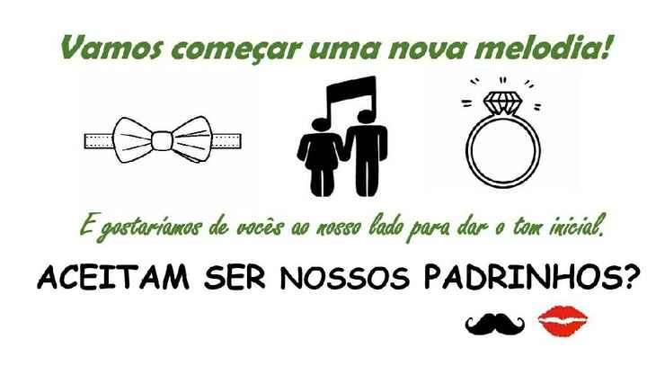 Tag convite dos padrinhos - opiniões - 2