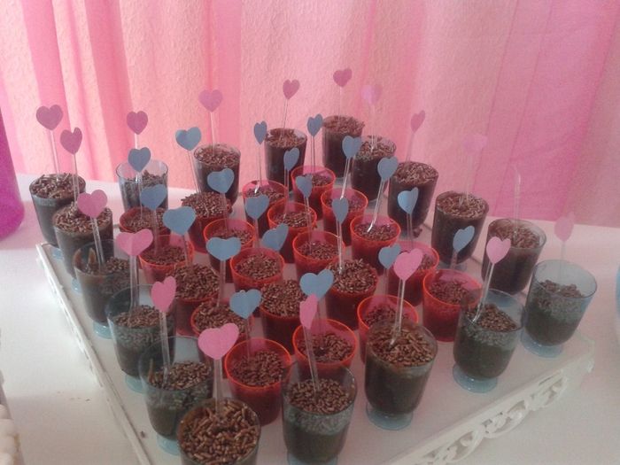 Copinhos de brigadeiros com colherzinhas personalizadas