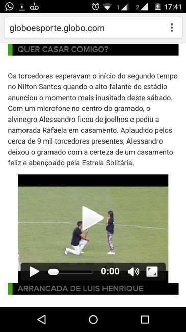 Materia no globo esporte