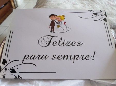 Placa lá vem a noiva