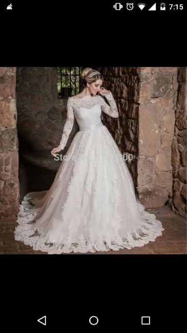 Vestido rendado e de manga cumprida , alguma noivinha com esse gosto? - 1
