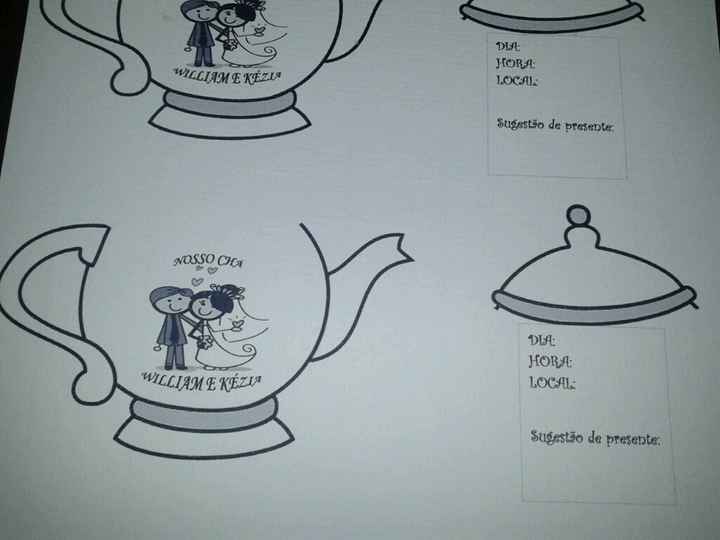 Convite " nosso chá" - 1