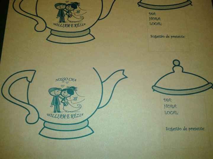 Convite " nosso chá" - 2