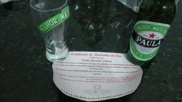 Lembrança dos padrinhos e pais, personalizadas!! a gente que fez!!! - 3