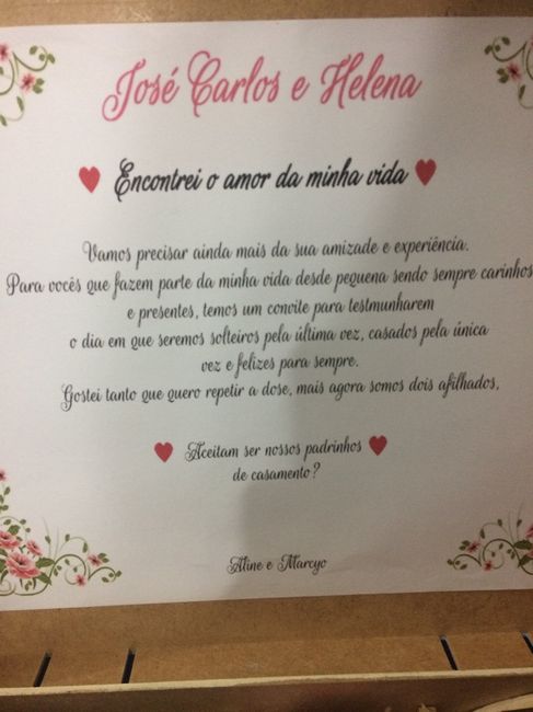 Vem ver o convite dos meus padrinhos de casamento!! a Caixa dos Padrinhos 💕 - 3