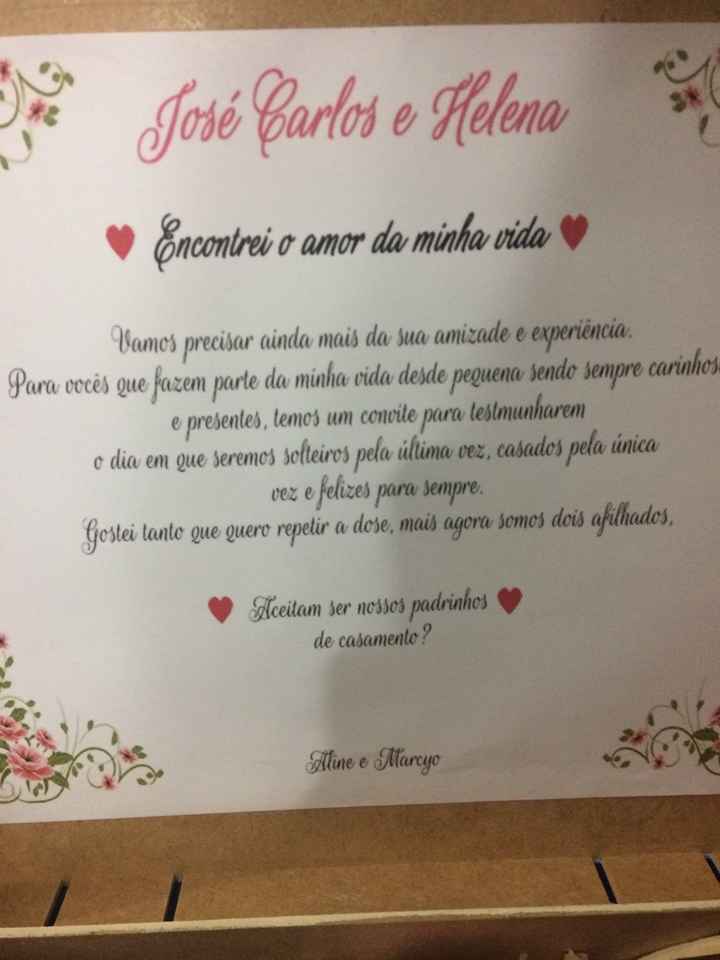 Vem ver o convite dos meus padrinhos de casamento!! a Caixa dos Padrinhos 💕 - 3