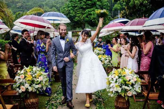 Casamento com chuva