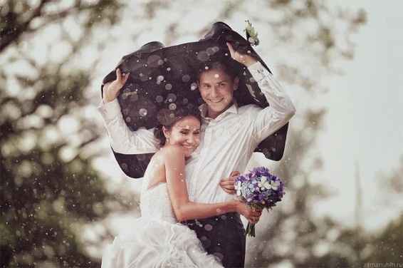 Casamento com chuva