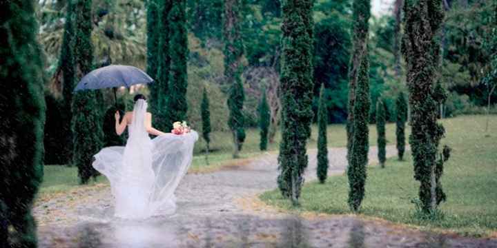 Casamento com chuva