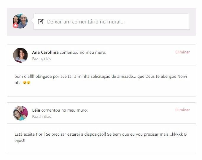 Já estavam adicionadas a dias...