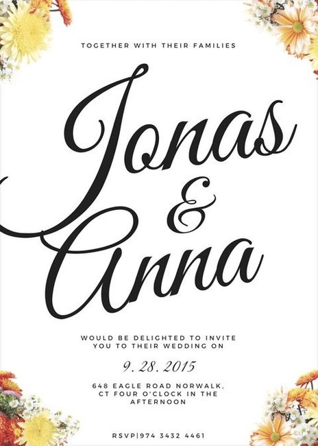 Convites de casamento