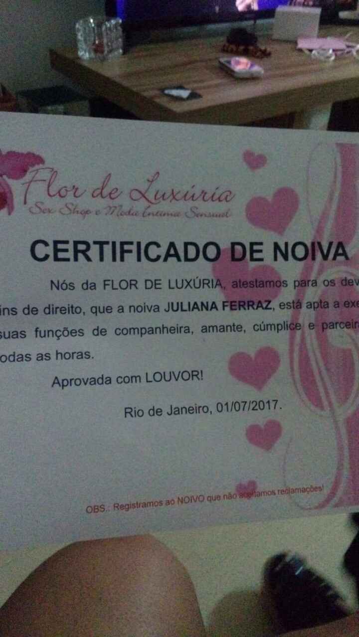 O meu certificado...