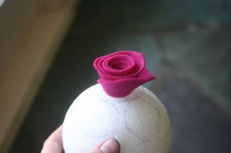 Rosa de feltro passo 4