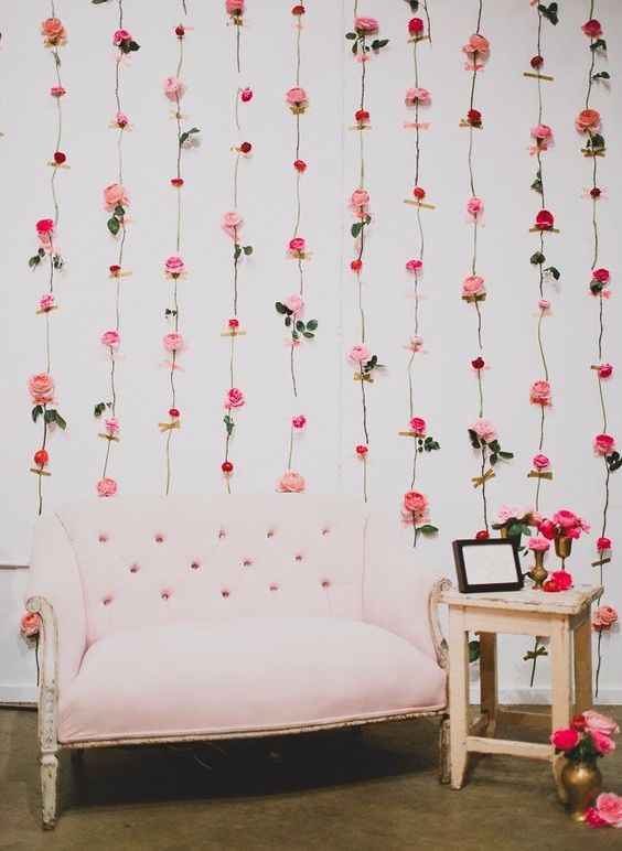 Fundo flores direto na parede