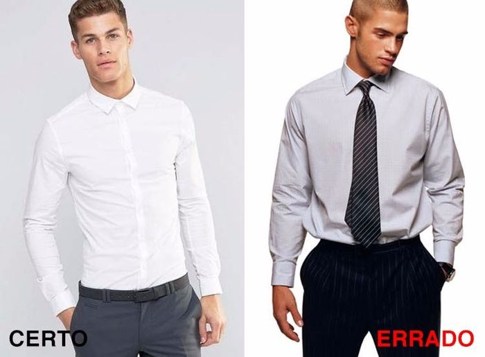 Camisa certa x Camisa errada