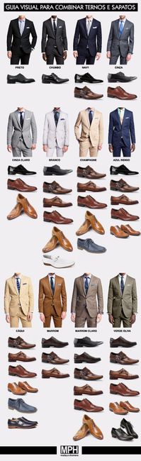 Combinando ternos e sapatos: